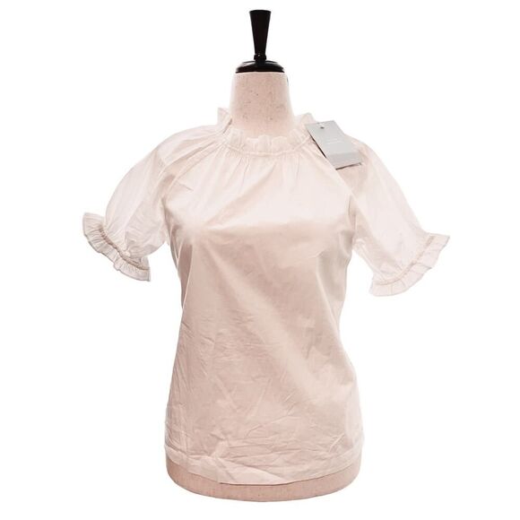 NWT Hill House The Kit Top White Size Small Ruffled Puff Sleeve Blouse Brand New - Picture 1 of 11
